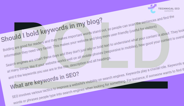 Should I bold keywords in my blog?